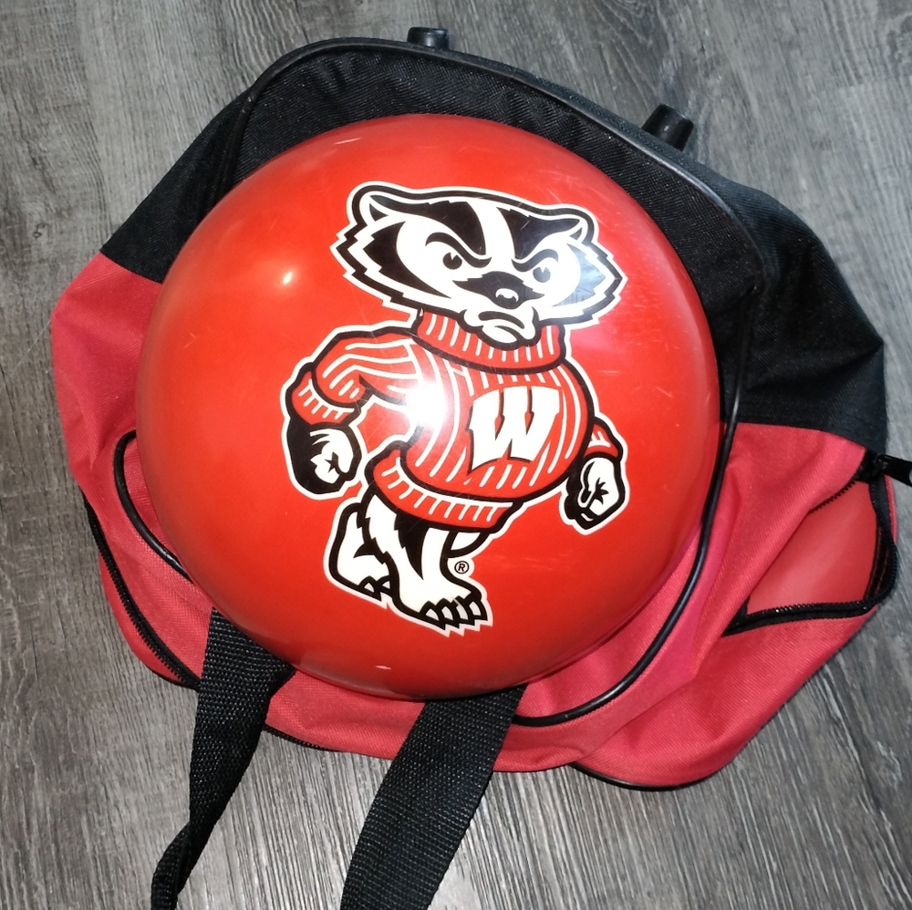 Wisconsin Badger bowling ball